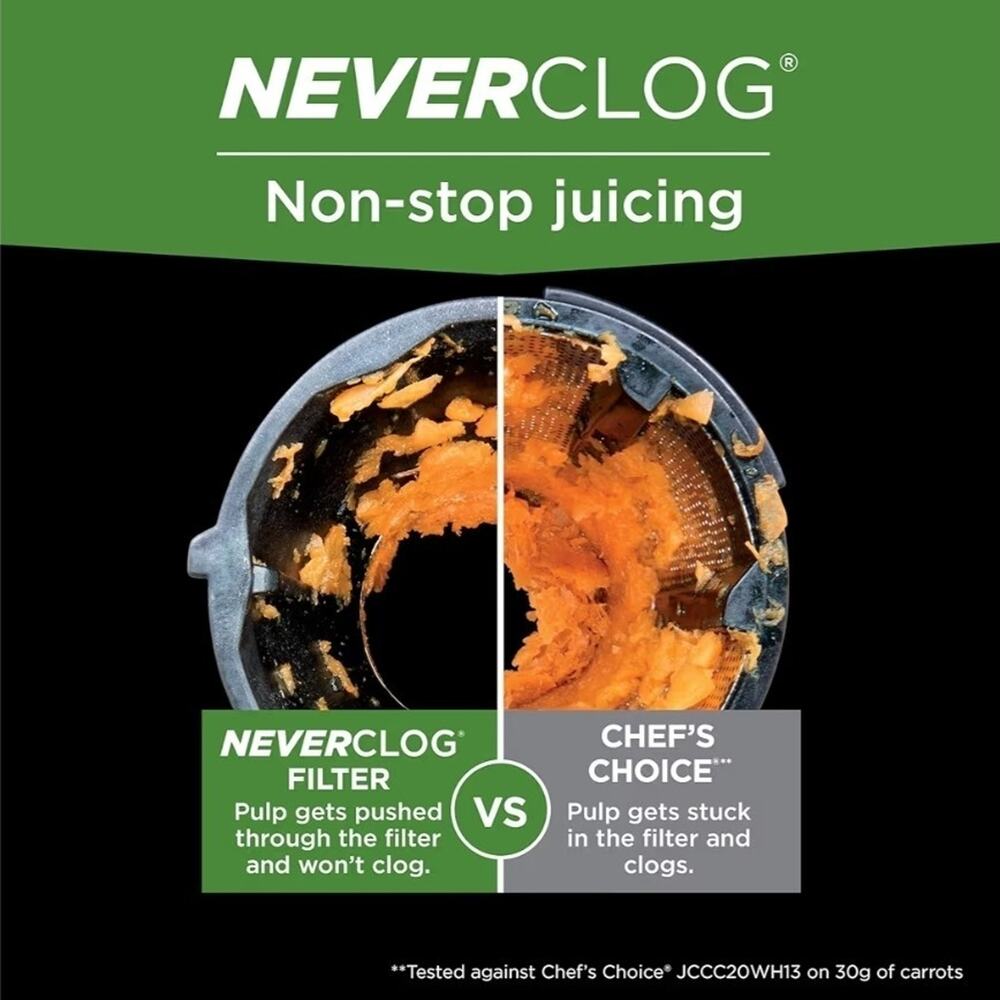 Ninja NeverClog Cold Press Juicer, Slow Masticating, XL 24 oz. Jug, 150W, JC151 - Picture 6 of 8